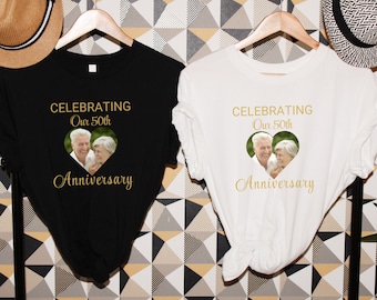 Custom Photo 50th Anniversary Shirt, Personalized Wedding Gift