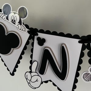 Mickey Mouse inspired bunting / banner. First birthday decoration image 14