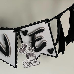 Mickey Mouse inspired bunting / banner. First birthday decoration image 16