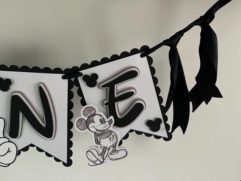 Mickey Mouse inspired bunting / banner. First birthday decoration image 16