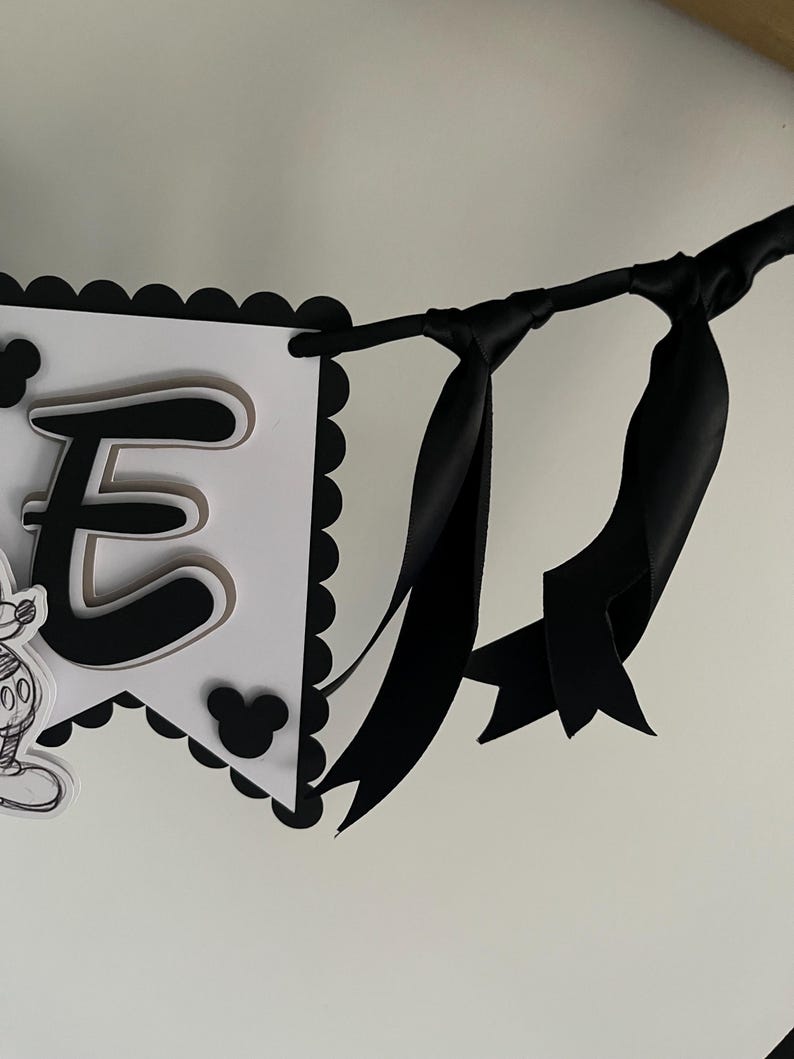 Mickey Mouse inspired bunting / banner. First birthday decoration image 10