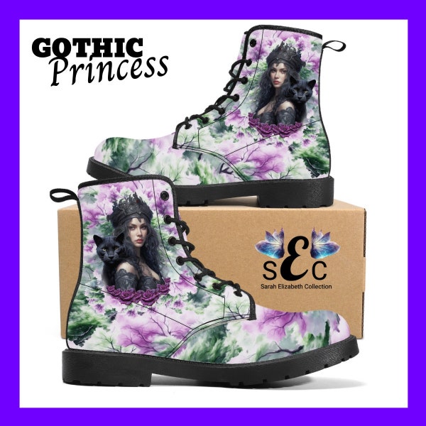 Gothic Princess Style Synthetic Leather Boots