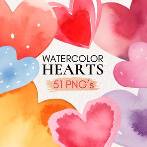 Aquarell Herz Clipart, Valentinstag Clipart, Sweet Valentine Clipart, Herz PNG, Hochzeitstag Clipart, Rosa Herz, Love Day, Herzform