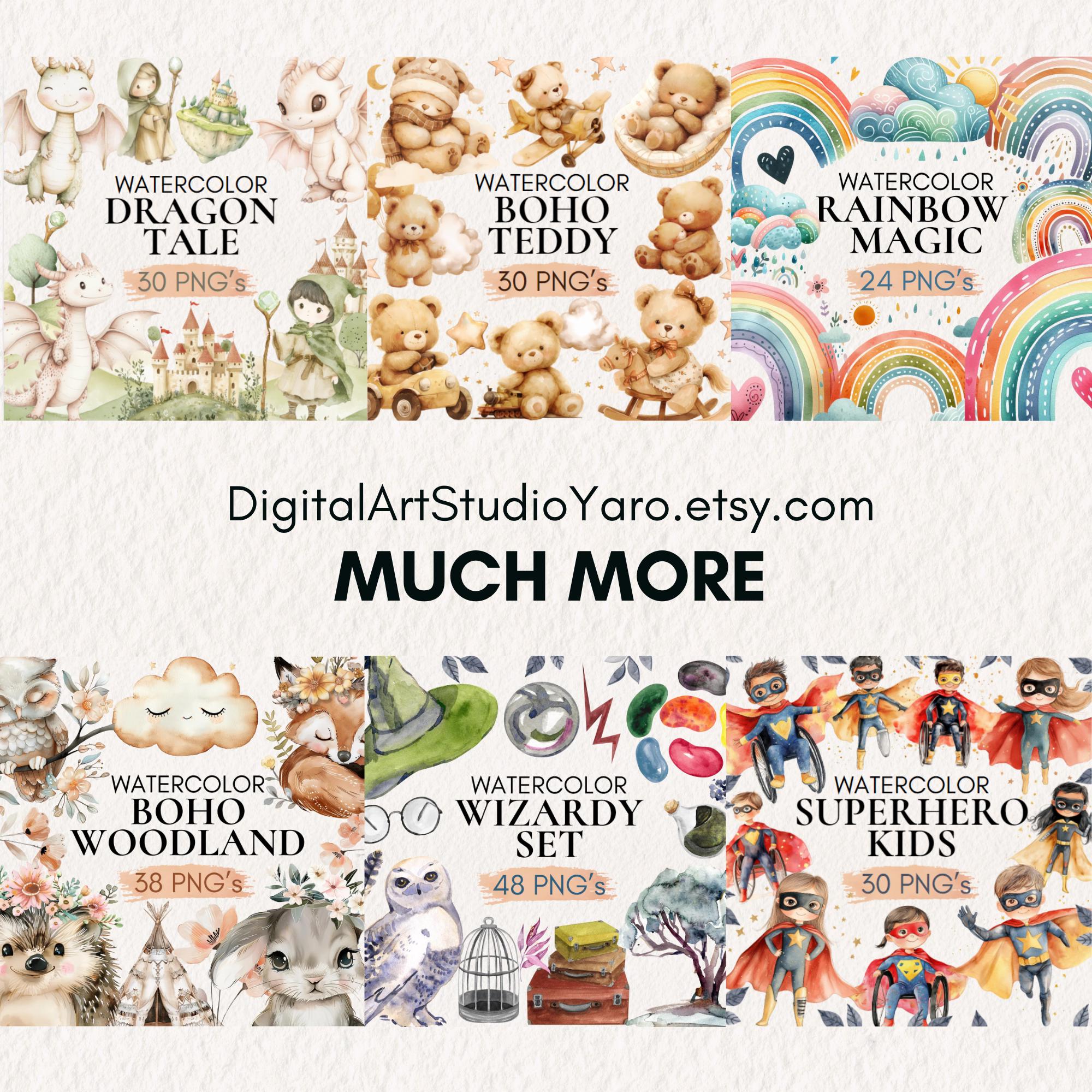 Watercolor Carnival Clipart Set, Circus Animals, Clowns (76 PNG) - Etsy