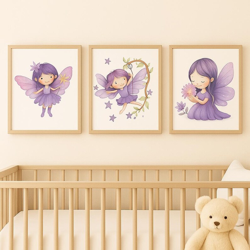 Watercolor Purple Fairy Clipart | Fantasy Fairies PNG | Magical ...