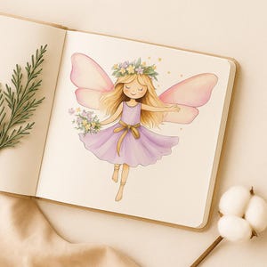 Watercolor Fairy Garden, Watercolor Fairy, Fairy PNG Fairy Garden, Mushroom PNG, Mushroom house Clipart Fairy House, Magical Nursery Clipart image 3