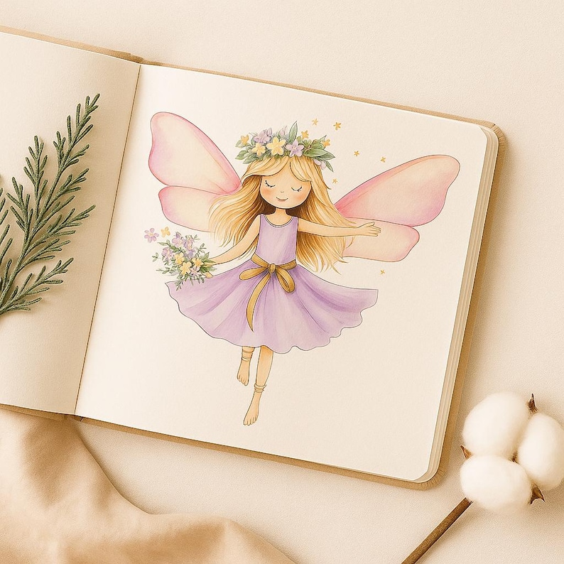Watercolor Fairy Garden, Watercolor Fairy, Fairy PNG Fairy Garden, Mushroom PNG, Mushroom house Clipart Fairy House, Magical Nursery Clipart image 3