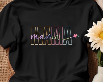 Camiseta suave para mamá, camiseta para mamá, camiseta para abuela, regalo perfecto para mamá, regalo de cumpleaños para mamá, regalo para nueva mamá, anuncio de bebé, regalo de Navidad
