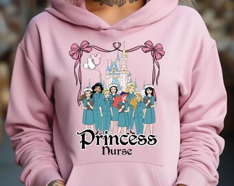 Sudadera con capucha de princesa enfermera, linda camiseta de agradecimiento para enfermeras, sudadera con capucha de regalo para profesionales de la salud, divertida sudadera con capucha para estudiantes de enfermería, princesa heroína de la salud