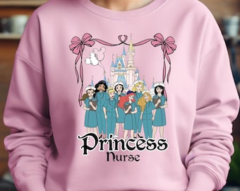 Sudadera de princesa enfermera, suéter bonito de agradecimiento para enfermeras, suéter de regalo para profesionales de la salud, divertido jersey de cuello redondo para estudiantes de enfermería, héroe de la salud