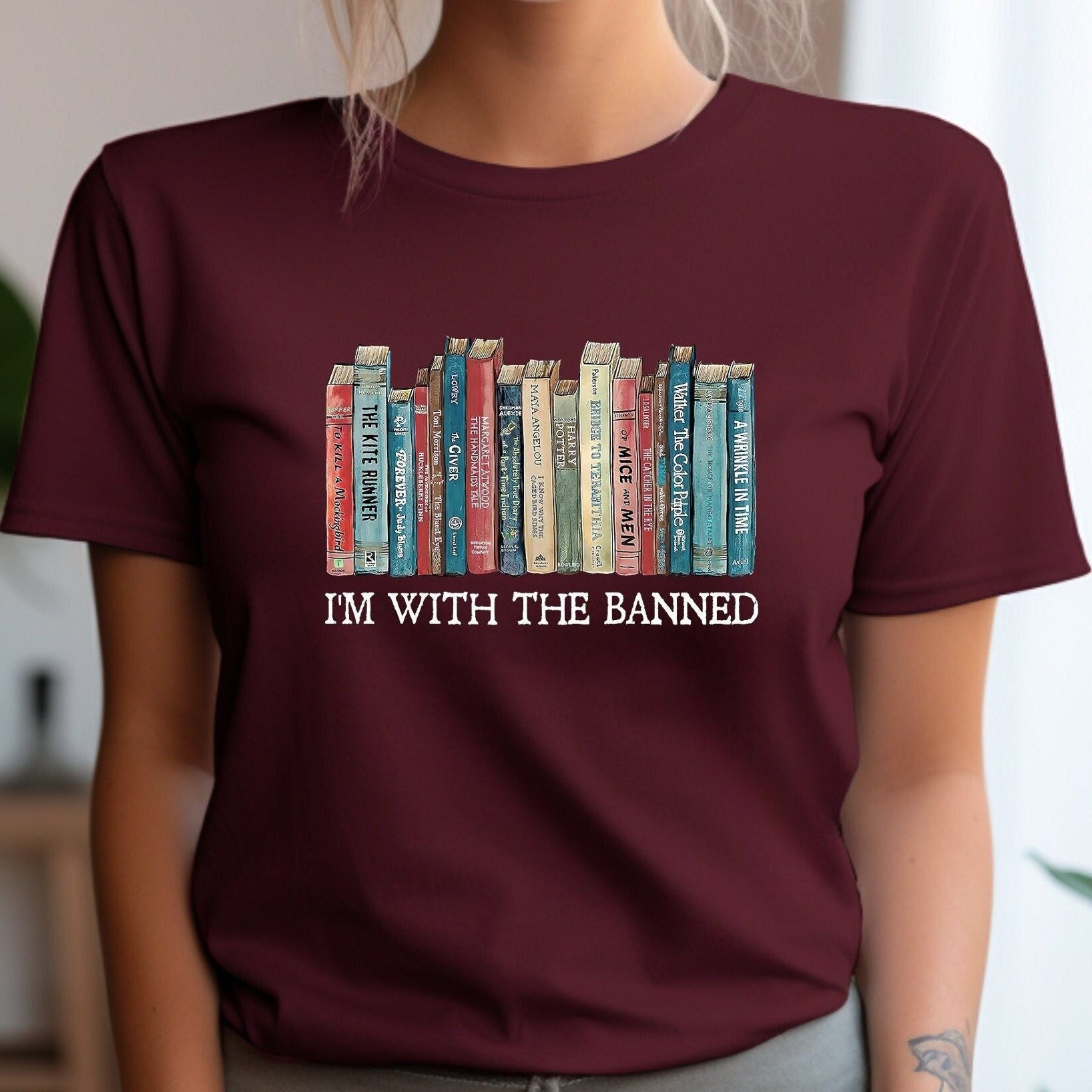 I'm With the Banned, Banned Books Shirt, Banned Books Sweatshirt ...