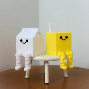 Cute Kawaii Milk and Juice Carton Figurine - Kawaii Toys and Accessories - Bedroom Office Desk Trinkets and Knick Knacks - Custom Colors