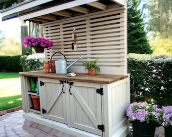 Potting Bench Plans: DIY Garden Table With Storage (PDF Download