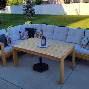 Farmhouse Table Plan: DIY Wood Dining Table, Outdoor Furniture (PDF Download)