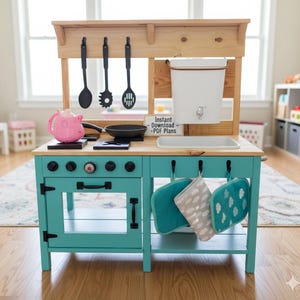 Simple Mud Kitchen Plans: Outdoor Wooden Play Table (PDF Download)