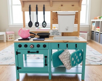 Simple Mud Kitchen Plans: Outdoor Wooden Play Table (PDF Download)