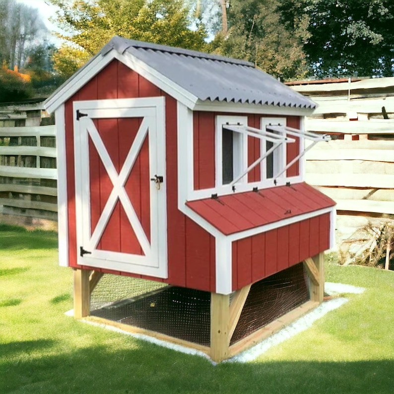 Simple Chicken Coop Plans, Chicken Coop With Run, Laying Coop, Duck