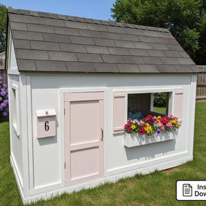 Kinder Spielhaus DIY Pläne: Outdoor Gartenhaus (PDF Download)