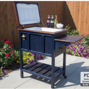 Cedar Cooler Box Build Plans: Mobile Patio Ice Chest (PDF Download)