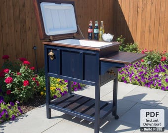 Planos para construir una hielera de cedro: Hielera móvil para patio (Descargar PDF)