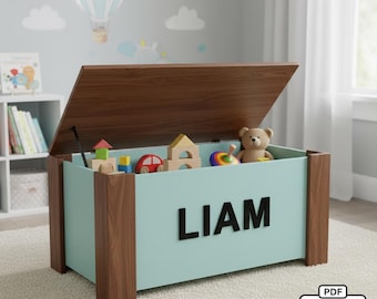Kids Toy Box Plans: DIY Wooden Storage Chest (PDF Download)
