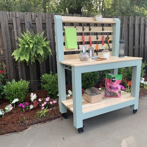 DIY Potting Bench Plan: Outdoor Garden Stand (PDF Download)