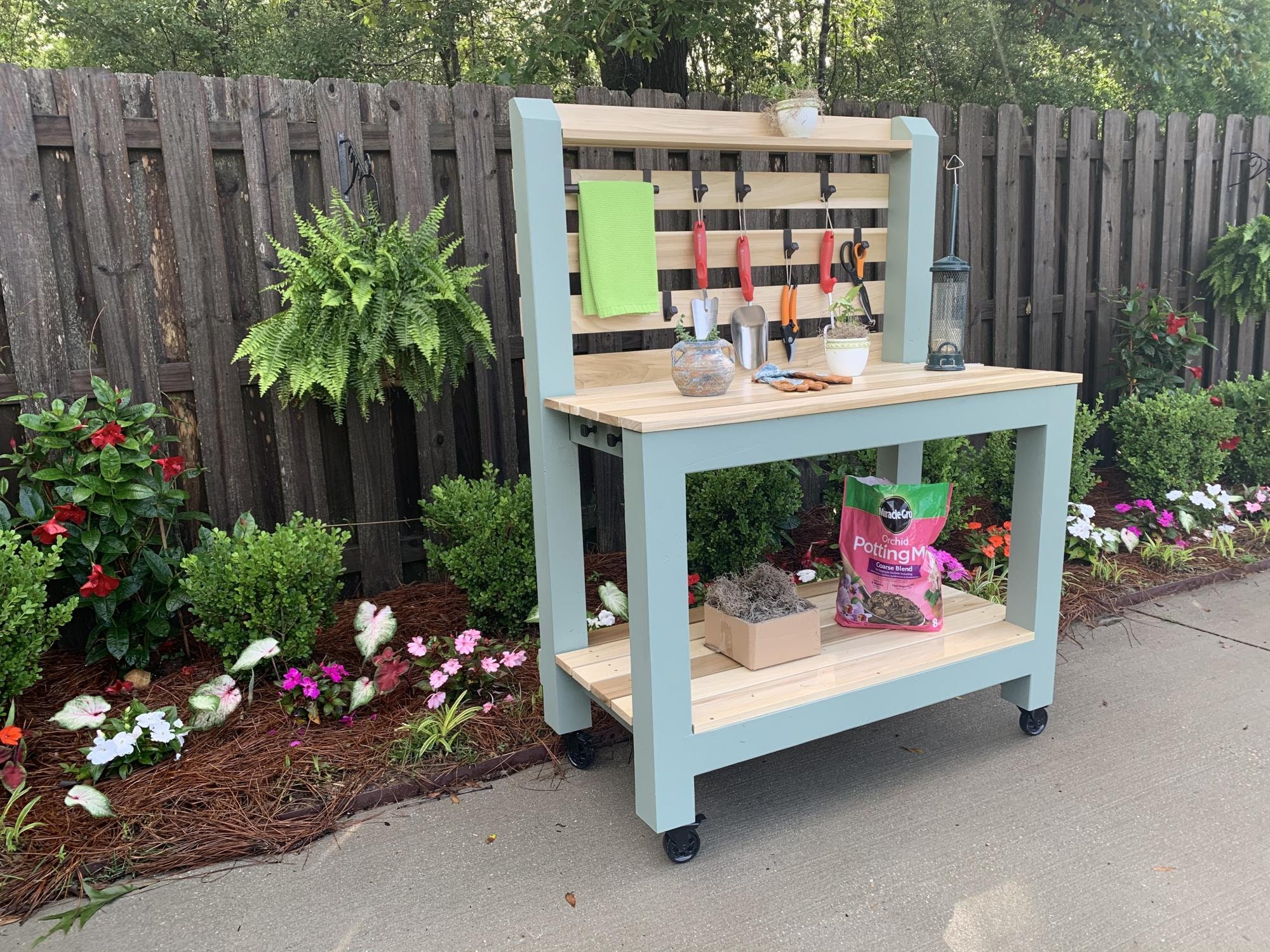 DIY Potting Bench Plans PDF: Modern Garden Workbench Build Guide - Etsy