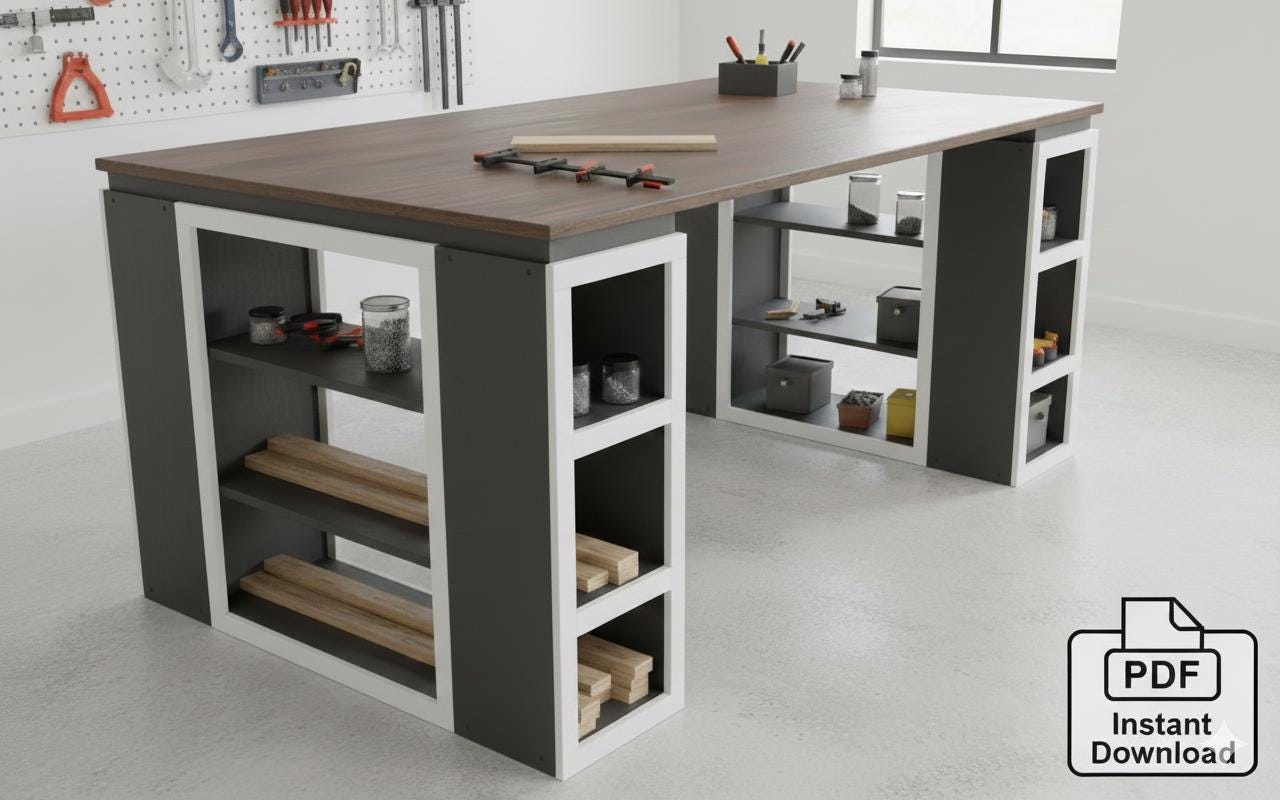 Adjustable Craft Table DIY Plan: Sewing & Workbench (PDF File) - Etsy