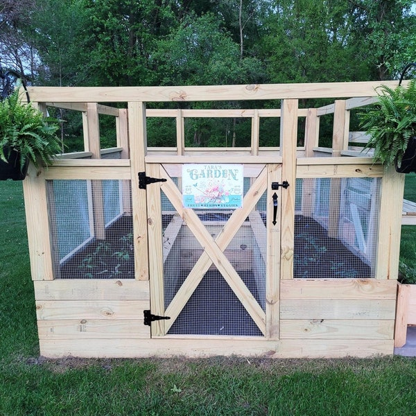 Raised Beds With Fence Etsy