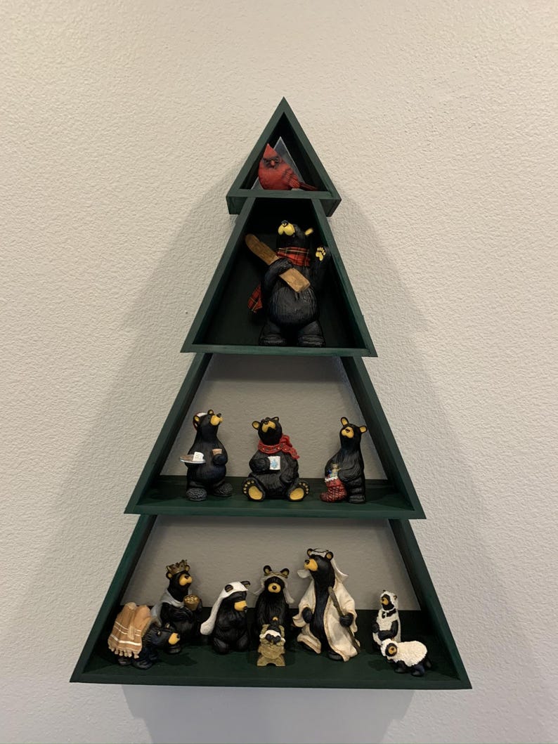 Hanging Christmas Decor Shelf DIY Plan, Wall Christmas Tree Building