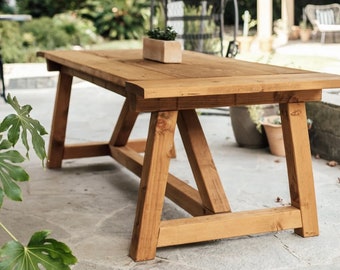 Farmhouse Table Plans: DIY Outdoor Picnic Table (PDF Download
