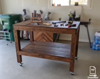 Easy 2x4 Workbench Plans | DIY Garage Workbench PDF | Simple Beginner Woodworking