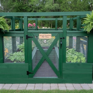 Planos de arriate elevado con cerca para ciervos (DIY) y cercado de jardín (archivo PDF)