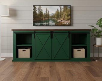 Barn Door TV Console Plans: Farmhouse Entry Table (PDF Download)