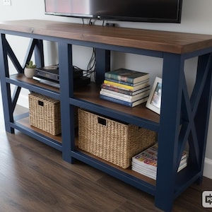 DIY Console Table Plans: Modern Farmhouse Woodworking Guide (PDF Download)