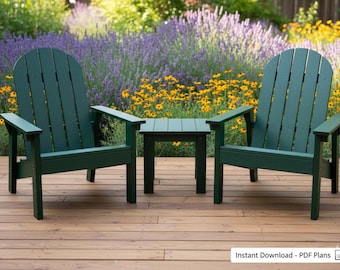 Outdoor Chair Plans, Patio Furniture , Garden seating, Modern Plan, Easy Build Plan