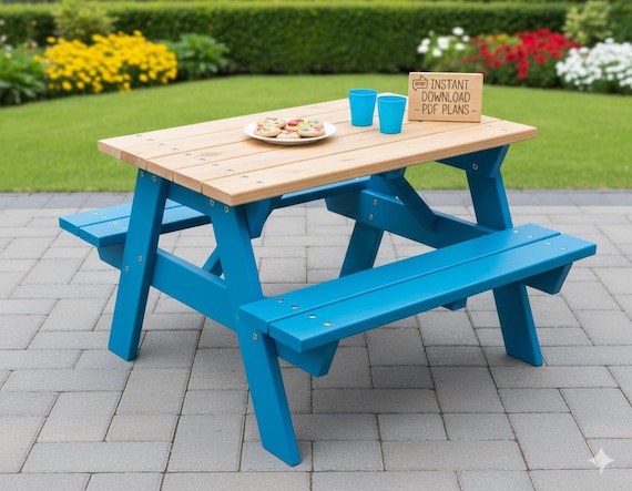 Tavolo da picnic speciale per bambini 783568 Tavolo da gioco per esterni Soulet, accessori decorativi per mobili da giardino - jardineriadelvalles