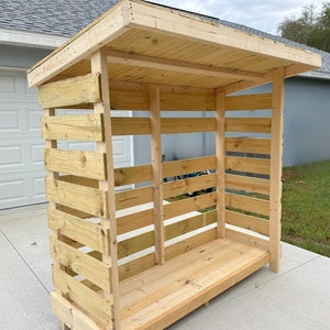 Simple Firewood Shed Plans: DIY Outdoor Firewood Rack (PDF Download)