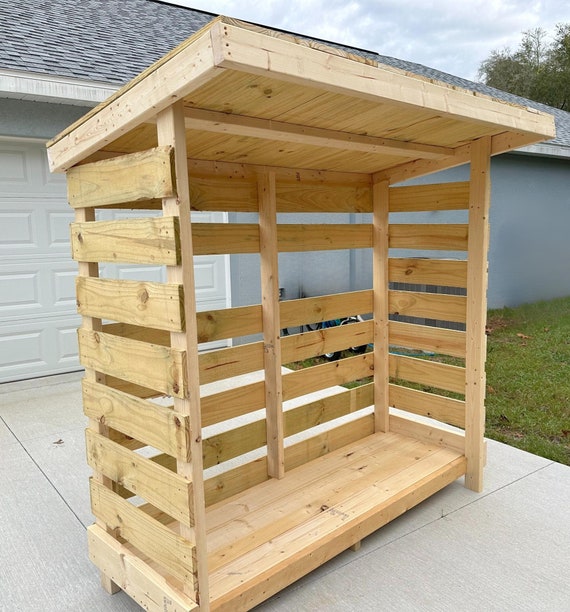 Firewood Shed Plans Simple Outdoor Firewood Storage Plans DIY Plans Firewood Rack Plans PDF Download Fire Wood Shed Wood Shed Plans Etsy