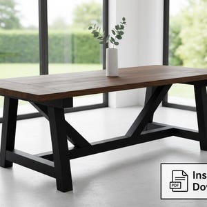 Farmhouse Table Plan: DIY Woodworking Plans (PDF Download)