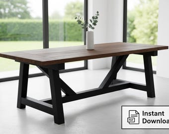 Farmhouse Table Plan: DIY Woodworking Plans (PDF Download)