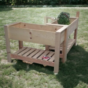 Plantenbakken ceder, verhoogde plantenbak, plattegronden plantenbak, tuinbak, plantenbak buiten, tuinbed, verhoogd tuinbed, pdf-download