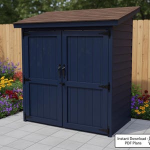 Simple Garden Shed Plans, Small Backyard Wooden Shed Plans, DIY Build Plans, PDF Download
