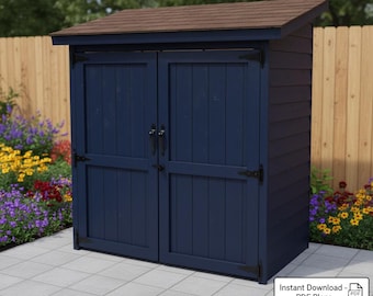 Simple Garden Shed Plans, Small Backyard Wooden Shed Plans, DIY Build Plans, PDF Download