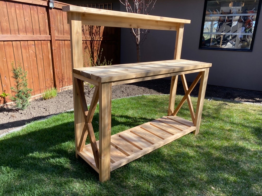 Potting Bench, Garden Potting Table Plans, Outdoor Potting Bench, Diy ...