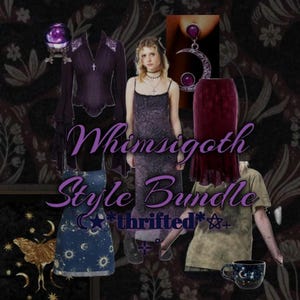 Zestaw w stylu Whimsigoth/Witchy