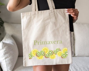 Cute Spring Tote Bag, Spring Tote, Aesthetic Tote, Mother's Day Gift, Fruit Tote Bag