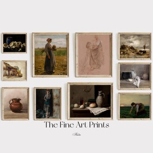 French Country Gallery Wall Art Set: Vintage Farmhouse Prints (Digital Download)