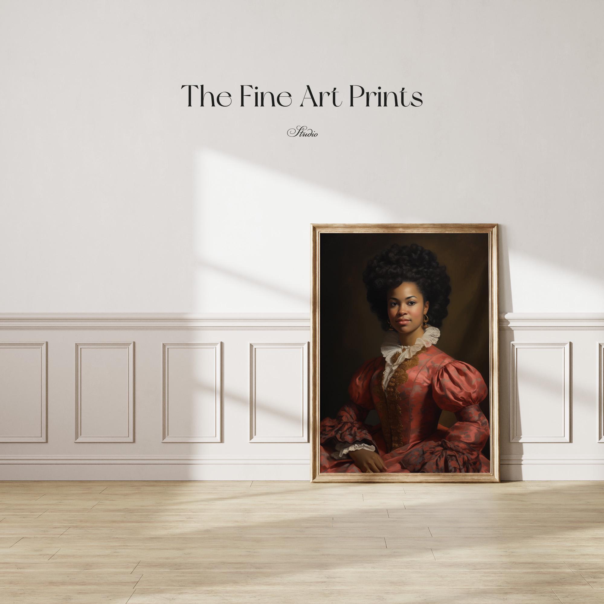 Vintage Black Woman Portrait: Elegant African American Art (digital ...