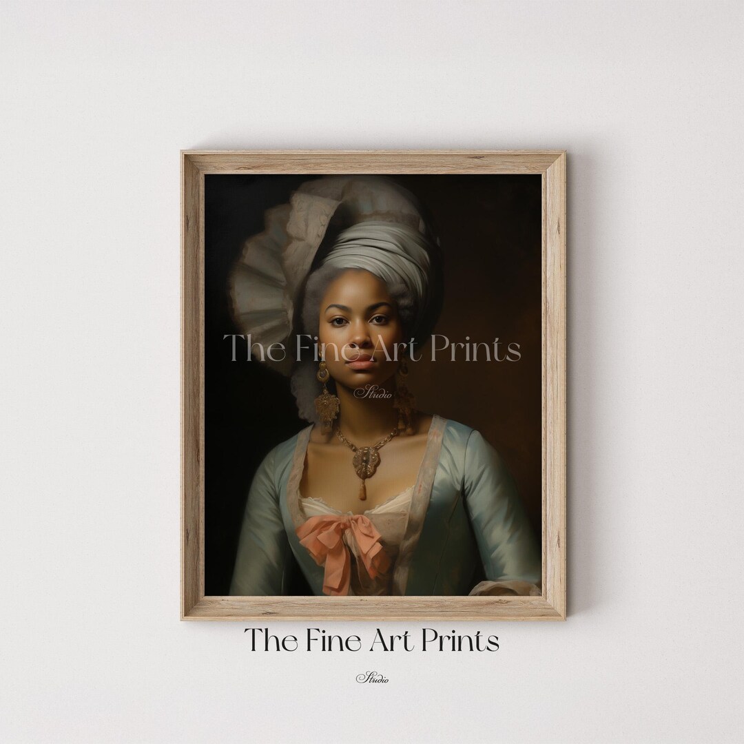 Vintage Black Woman Portrait: Elegant African American Art (digital ...